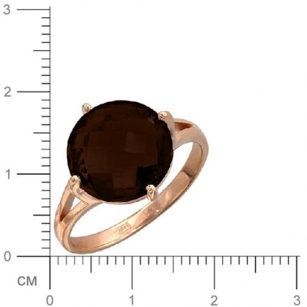Кольцо с раухтопазом из красного золота (арт. 367252)