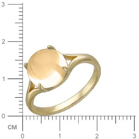 Кольцо с кварцем из желтого золота (арт. 367342)