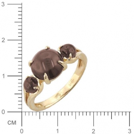 Кольцо с раухтопазом из желтого золота (арт. 367357)
