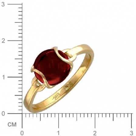 Кольцо с гранатом из желтого золота (арт. 367369)