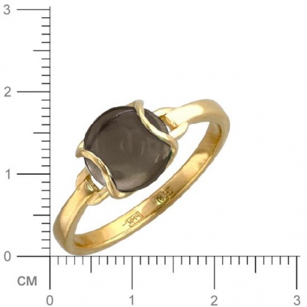 Кольцо с раухтопазом из желтого золота (арт. 367370)