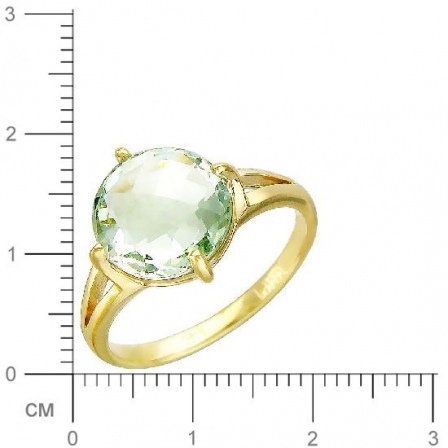 Кольцо с празиолитом из желтого золота (арт. 367381)
