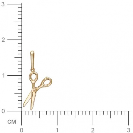 Подвеска Ножницы из красного золота (арт. 367800)