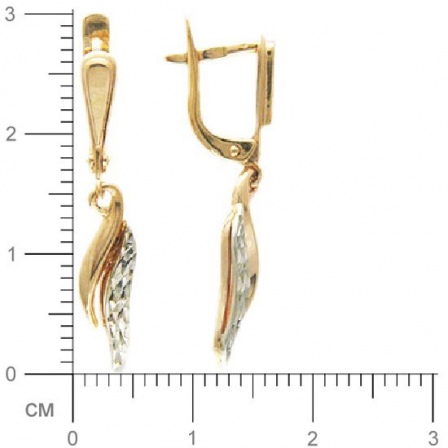 Серьги из комбинированного золота (арт. 369609)