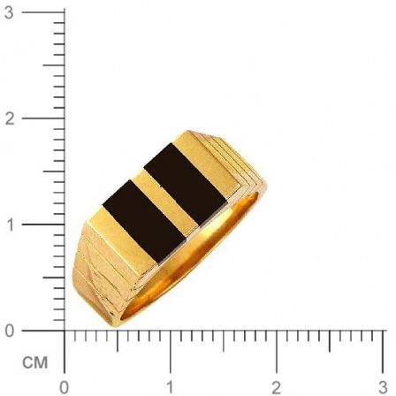 Кольцо с ониксами из белого золота (арт. 369665)