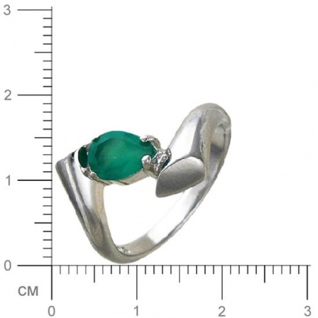 Кольцо с бериллом из серебра (арт. 381789)