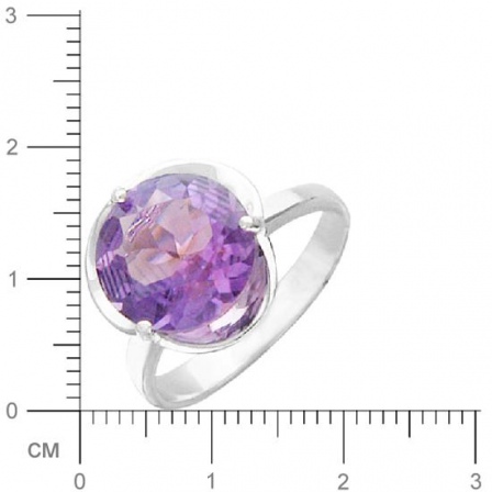 Кольцо с аметистом из серебра (арт. 383106)