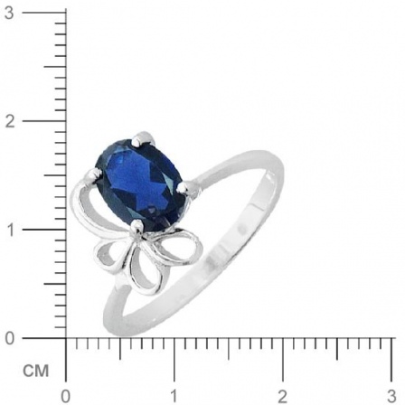 Кольцо с иолитом из серебра (арт. 383216)