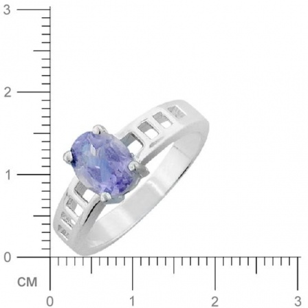 Кольцо с аметистом из серебра (арт. 383233)