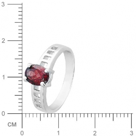 Кольцо с гранатом из серебра (арт. 383234)