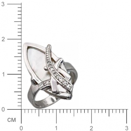 Кольцо с перламутром из серебра (арт. 384468)