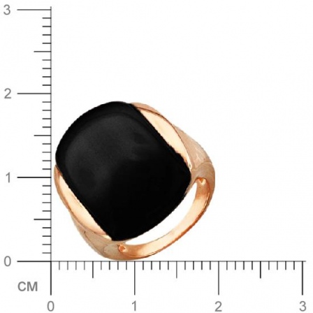 Кольцо с ониксом из серебра (арт. 385953)