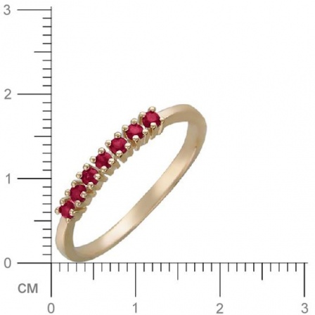 Кольцо с рубинами из красного золота (арт. 420866)