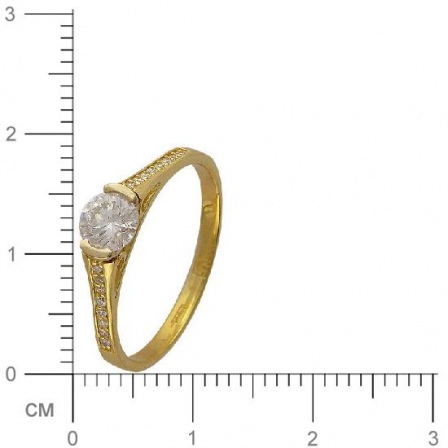 Кольцо с бриллиантами из комбинированного золота 750 пробы (арт. 421263)