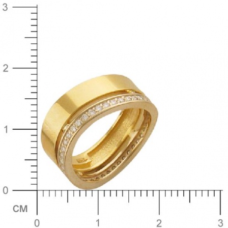 Кольцо с бриллиантами из комбинированного золота 750 пробы (арт. 421380)