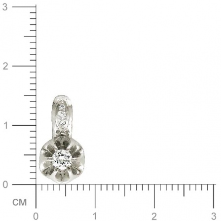 Подвеска с бриллиантом из белого золота (арт. 421410)