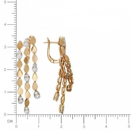 Серьги с бриллиантами из красного золота (арт. 422135)