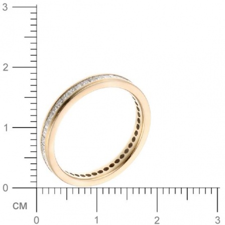 Кольцо с бриллиантами из желтого золота (арт. 730435)