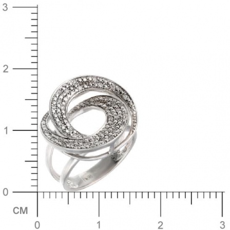 Кольцо с бриллиантами из белого золота (арт. 730657)