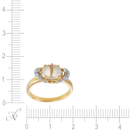 Кольцо с бриллиантами, аметистом из желтого золота (арт. 732070)