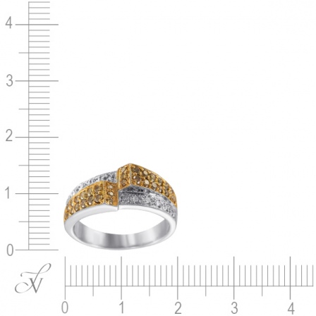 Кольцо с бриллиантами из белого золота (арт. 732287)
