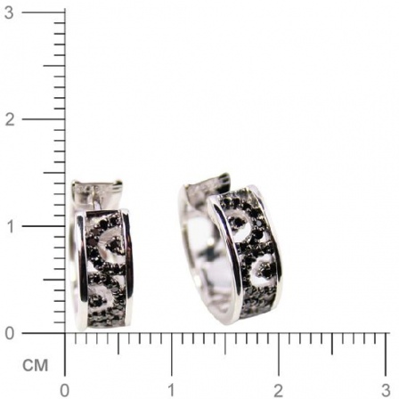 Серьги с бриллиантами из белого золота (арт. 732915)