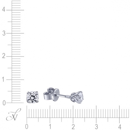 Серьги с фианитами из серебра (арт. 743047)