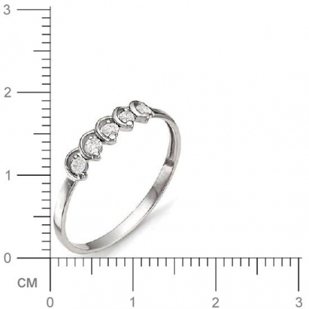 Кольцо с бриллиантами из белого золота (арт. 810063)