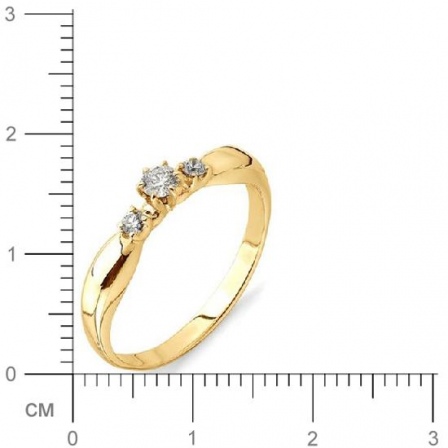Кольцо с бриллиантом из красного золота (арт. 810161)