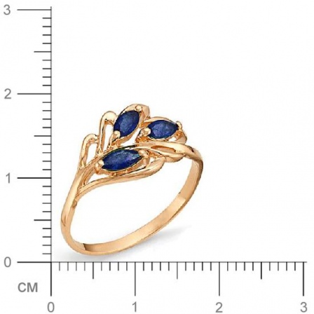 Кольцо с сапфирами из красного золота (арт. 810183)