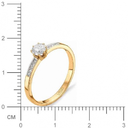 Кольцо с бриллиантом из красного золота (арт. 810208)