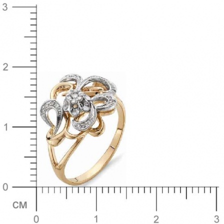 Кольцо с бриллиантом из красного золота (арт. 810219)