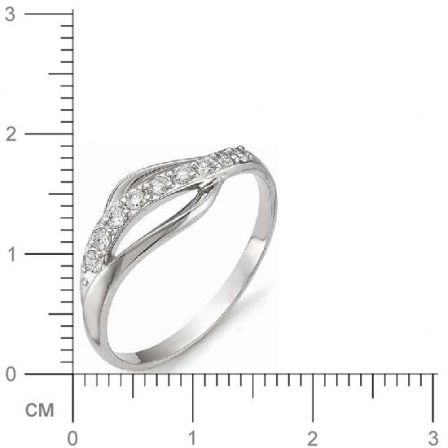 Кольцо с бриллиантами из белого золота (арт. 810233)