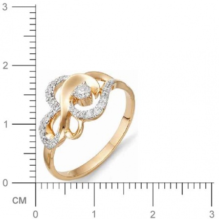 Кольцо с бриллиантом из красного золота (арт. 810236)