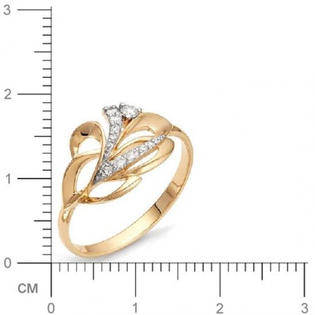 Кольцо с бриллиантом из красного золота (арт. 810255)