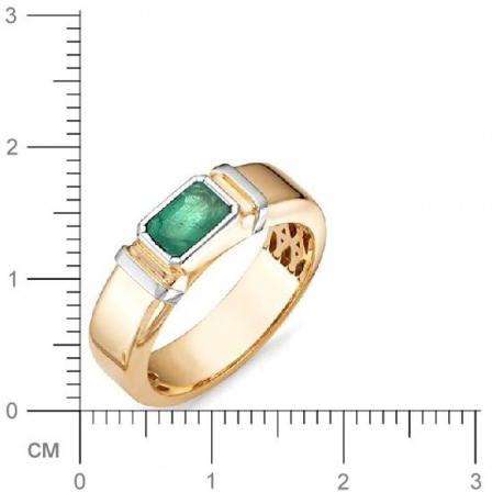 Кольцо с изумрудом из красного золота (арт. 810264)