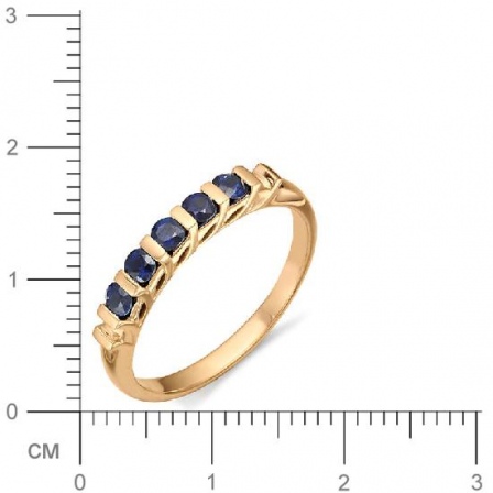 Кольцо с сапфирами из красного золота (арт. 810460)