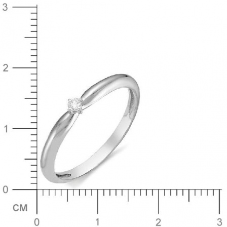 Кольцо с бриллиантом из белого золота (арт. 810468)