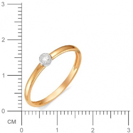 Кольцо с бриллиантом из красного золота (арт. 810469)