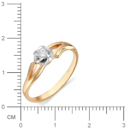 Кольцо с бриллиантом из красного золота (арт. 810534)