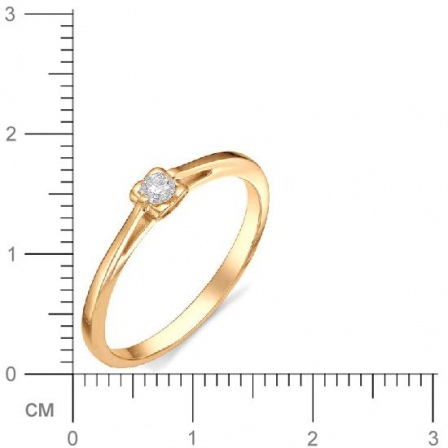 Кольцо с бриллиантом из красного золота (арт. 810631)