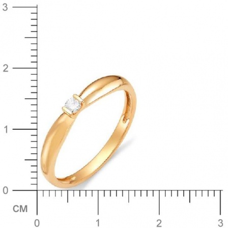 Кольцо с бриллиантом из красного золота (арт. 810668)