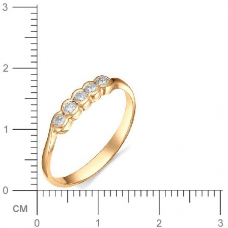 Кольцо с бриллиантами из красного золота (арт. 810707)