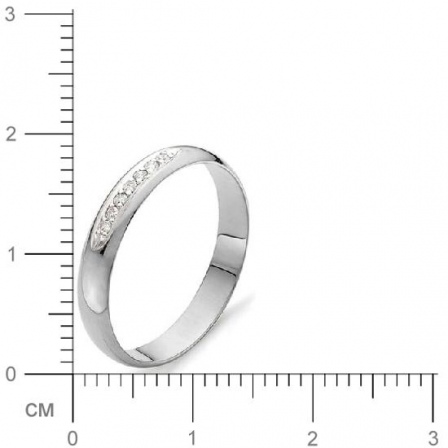 Кольцо с бриллиантами из белого золота (арт. 810716)