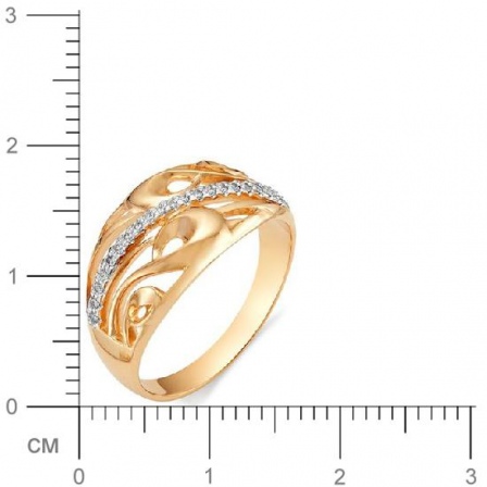 Кольцо с бриллиантами из красного золота (арт. 810742)