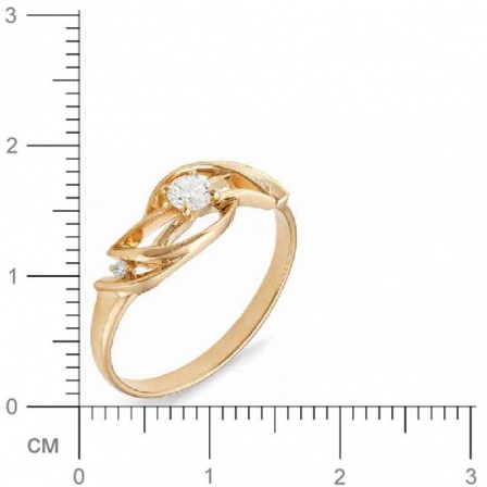 Кольцо с бриллиантом из красного золота (арт. 810781)