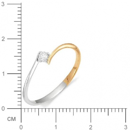 Кольцо с бриллиантом из красного золота (арт. 810790)