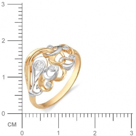 Кольцо с бриллиантом из красного золота (арт. 810791)