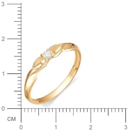 Кольцо с бриллиантом из красного золота (арт. 810792)