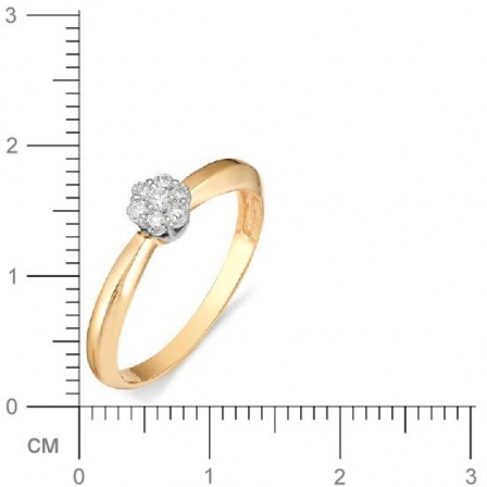 Кольцо с бриллиантом из красного золота (арт. 810820)